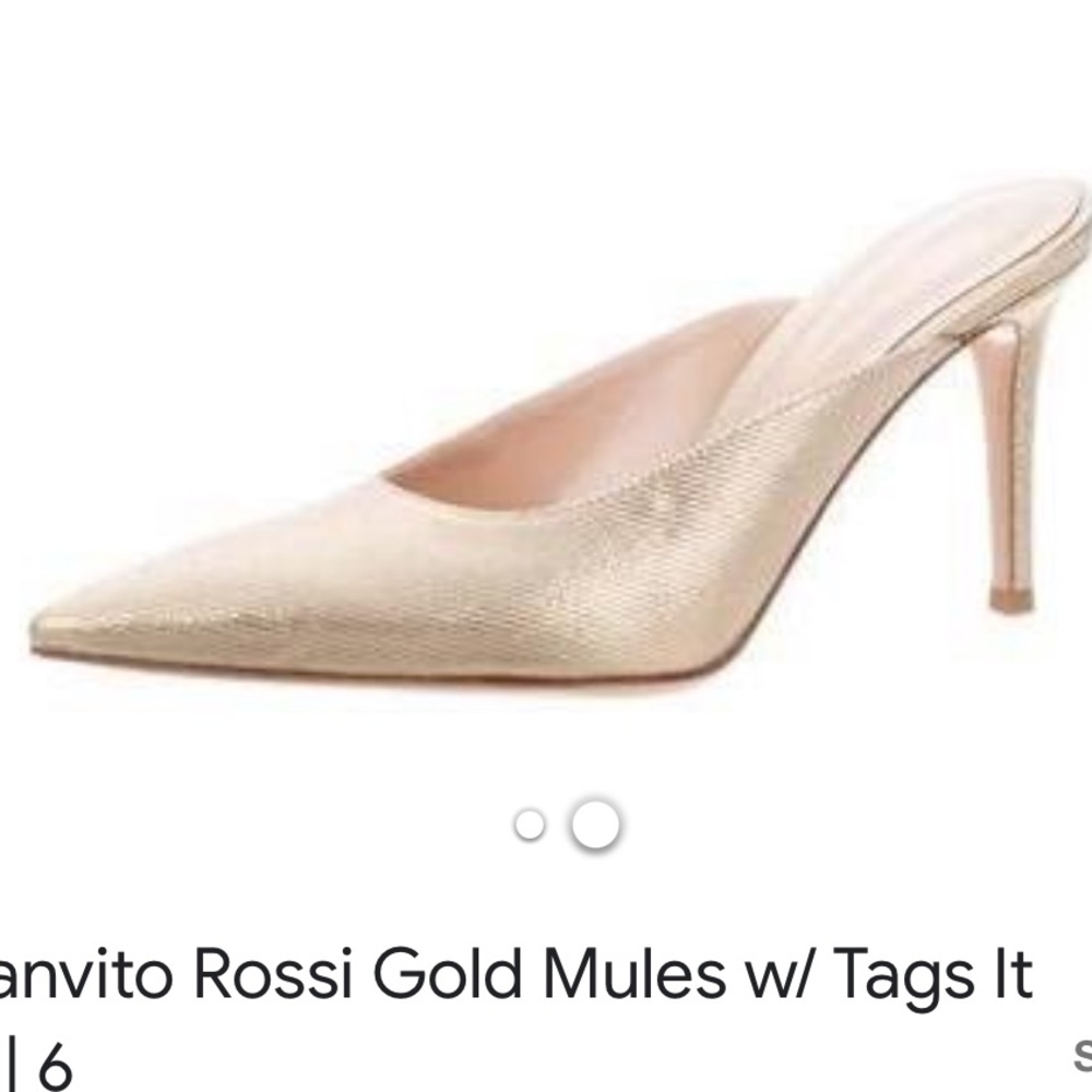 GIANTVITO ROSSI - Gold Metallic Mules- 36.5✨✨✨✨✨✨✨✨